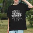 Barely Tolerable Shirt Floral Book Lover Quote Bookish Graphic Youth