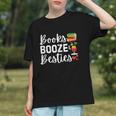 Books Booze And Besties Book Lover Bestie Squad Twinning Graphic Youth