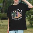 Books And Coffee Book Lover Bookish Green Book Theme Reading Graphic Youth
