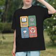 Books Yarn Coffee Repeat Crocheting Graphic Youth