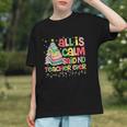 All Is Calm Said No Teacher Ever Book Christmas Tree Graphic Youth