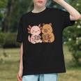 Capybara Axolotl Kawaii Kids Anime Book Lover Reading Graphic Youth Capybara Axolotl Kawaii Kids Anime Book Lover Reading Graphic Youth