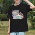 Cat On Books Pets Cats Reading Book Nerd Read Reader Bookcat Graphic Youth