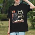 Cats And Books Book & Cat Lover Easily Distracted By Graphic Youth