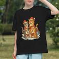 Cats Reading Books Christmas Tree Graphic Youth