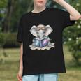 Cute Elephant Reading Universe Book Graphic Youth Cute Elephant Reading Universe Book Graphic Youth
