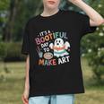 Cute Ghost Book Halloween Spooky Boo School Art Teacher Graphic Youth