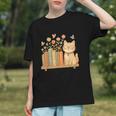 Cute Kawaii Cat Books Flowers Graphic Youth