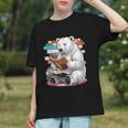 Cute Polar Bear Is Reading a Book Reading Polar Bear Graphic Youth