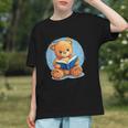 Cute Teddy Bear Reading Book Fun Graphic Youth