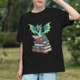 Dragon Reading Books Fantasy Lovers Mythical Creatures Graphic Youth