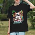 English Bulldog Reading a Book Dog Graphic Youth