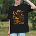 F CAW F Crow I'm Reading Book Lover Fall Graphic Youth
