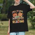Fall In Love With Reading Autumn Pumpkin Teacher Book Lover Graphic Youth