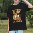 Floral Cow Reading Pun Just One More Chapter Cozy Book Lover Graphic Youth