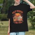 Fully Booked For Fall Books Pumpkin Autumn Thanksgiving Graphic Youth