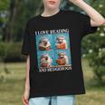 Hedgehog Love Reading And Hedgehogs Child Book Lover Graphic Youth