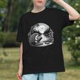 Hedgehog Reading Book Full Moon Lake Scenery Graphic Youth