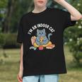 I'm An Indoor Cat Introvert Pizza Popcorn Book Gamer Cat Graphic Youth