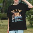 Just a Girl Who Loves Cats And Books Kitties Pet Art Lover Graphic Youth Just a Girl Who Loves Cats And Books Kitties Pet Art Lover Graphic Youth