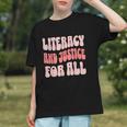 Literacy And Justice For All Book Lover Graphic Youth