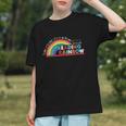 Take A Look A Book Vintage Reading Librarian Rainbow Graphic Youth