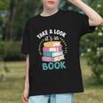 Take a Look It's In a Book Teacher Reading Apparel Graphic Youth