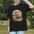 Nerdy Bearded Dragon Glasses Book Reading Graphic Youth