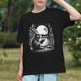 Rabbit Reading Book Full Moon Lake Scenery Graphic Youth Rabbit Reading Book Full Moon Lake Scenery Graphic Youth