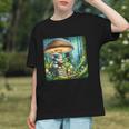 Rabbit Reading Book Under Large Mushroom Easter Bandana Graphic Youth
