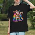 Rainbow Pride Bigfoot Reading Book With Heart Glasses Graphic Youth