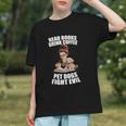 Read Books Drink Coffee Pet Dogs Fight Evil Bookworm Dog Graphic Youth