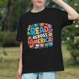 Reads Across Tee America Books Reader Reading Teacher Graphic Youth