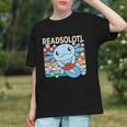 Readsolotl Blue Kawaii Axolotl Book Lover Reading Retro Graphic Youth Readsolotl Blue Kawaii Axolotl Book Lover Reading Retro Graphic Youth