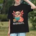 Readsolotl Kawaii Axolotl Reading Book Lover Graphic Youth