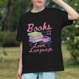 Retro Books Are My Love Language Valentine Book Lovers Graphic Youth Retro Books Are My Love Language Valentine Book Lovers Graphic Youth