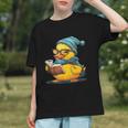 Rubber Duck Reading Book Rubber Duckie Reader Coffee Lover Graphic Youth