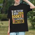 I Like To Stay In Bed And Read Books It's Too Peopley Outsid Graphic Youth