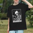 Tarot Card Shirt The Reader Tarot Skeleton Reading Book Graphic Youth