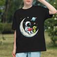 UFO Alien Astronaut Reading Book In Space Graphic Youth