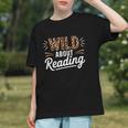 Wild About Reading Books Reader Lover Bookworm Leopard Print Graphic Youth