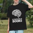 Women's My Brain Runs On Books Reading Bookworm Men Women Graphic Youth