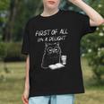 Women's First Of All I’m A Delight Cute Cat Books Coffee Humor Graphic Youth