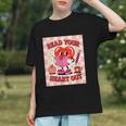 Women's Read Your Heart Out Groovy Bookish Valentine Day Women Girls Graphic Youth