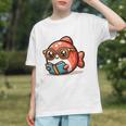 Adorable Book Lover Salmon With Reading Glasses Cute Graphic Youth