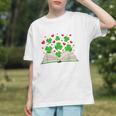 Book With Shamrocks Librarian Saint Patrick's Day Kids Graphic Youth