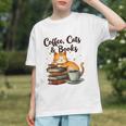 Coffee Cats And Books Lover For Women & Girls Coffee Graphic Youth