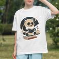 Cute Panda Reading Book Under Moon Bookworm Coffee Lover Graphic Youth