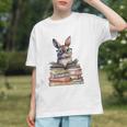 Cute Reading Bunny With Glasses Books Bookworm Reader Book Premium Tri-Blend Graphic Youth
