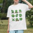 Cute Shamrock Reading St Patricks Day Teacher Book Lovers Graphic Youth